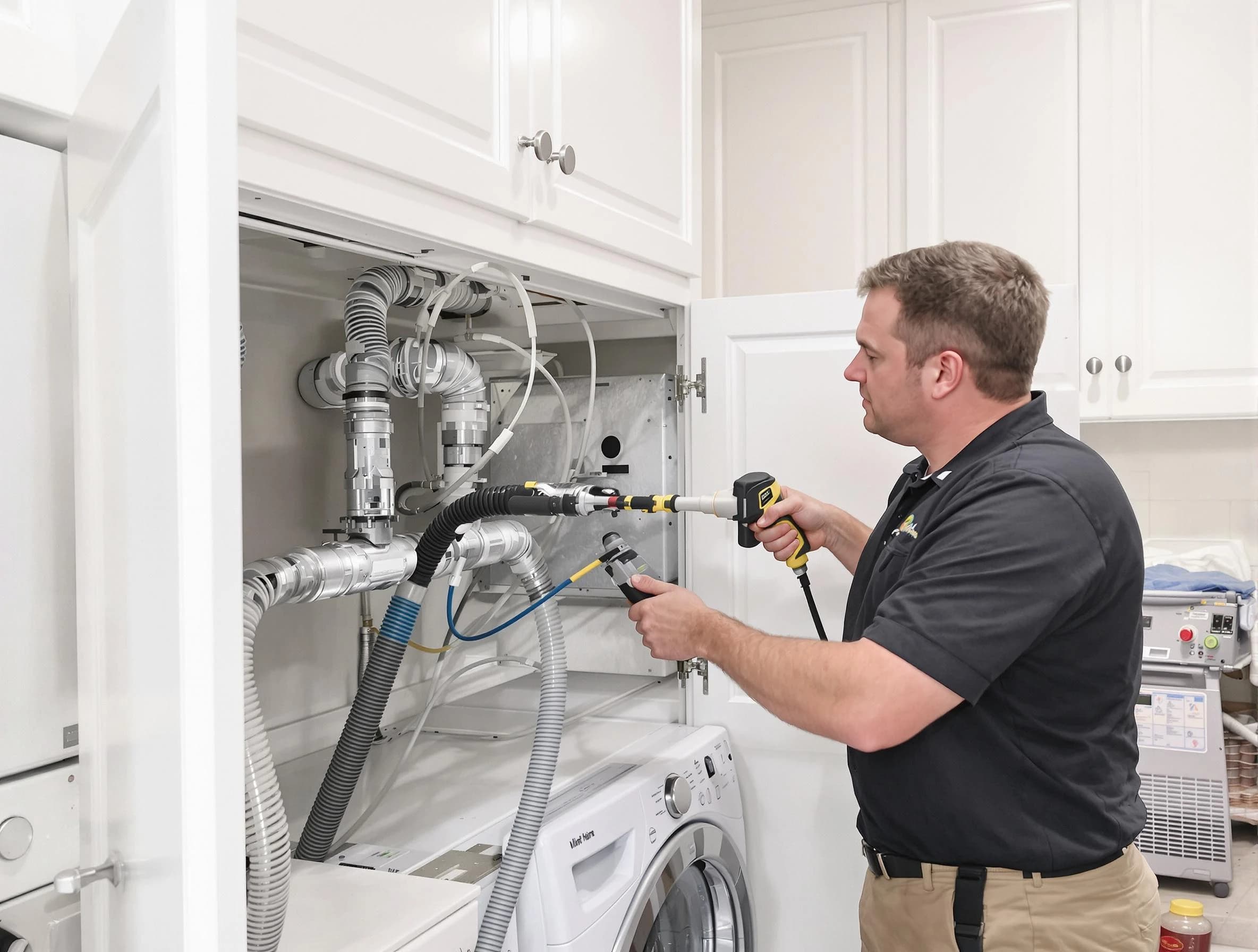 Fort Lupton Dryer Vent Cleaning professional removing severe blockage from a clogged dryer vent in Fort Lupton