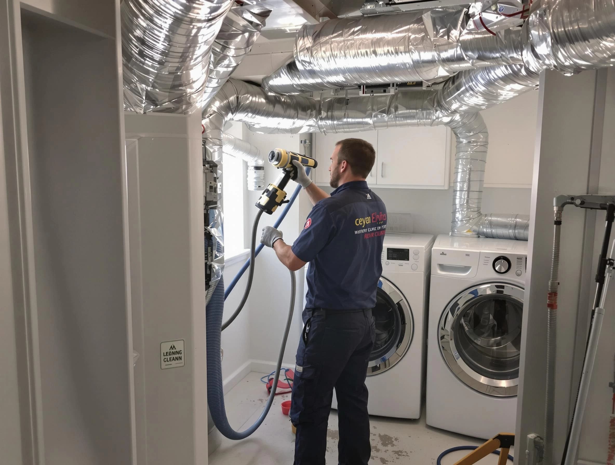 Fort Lupton Dryer Vent Cleaning specialist using advanced equipment for thorough duct cleaning in Fort Lupton