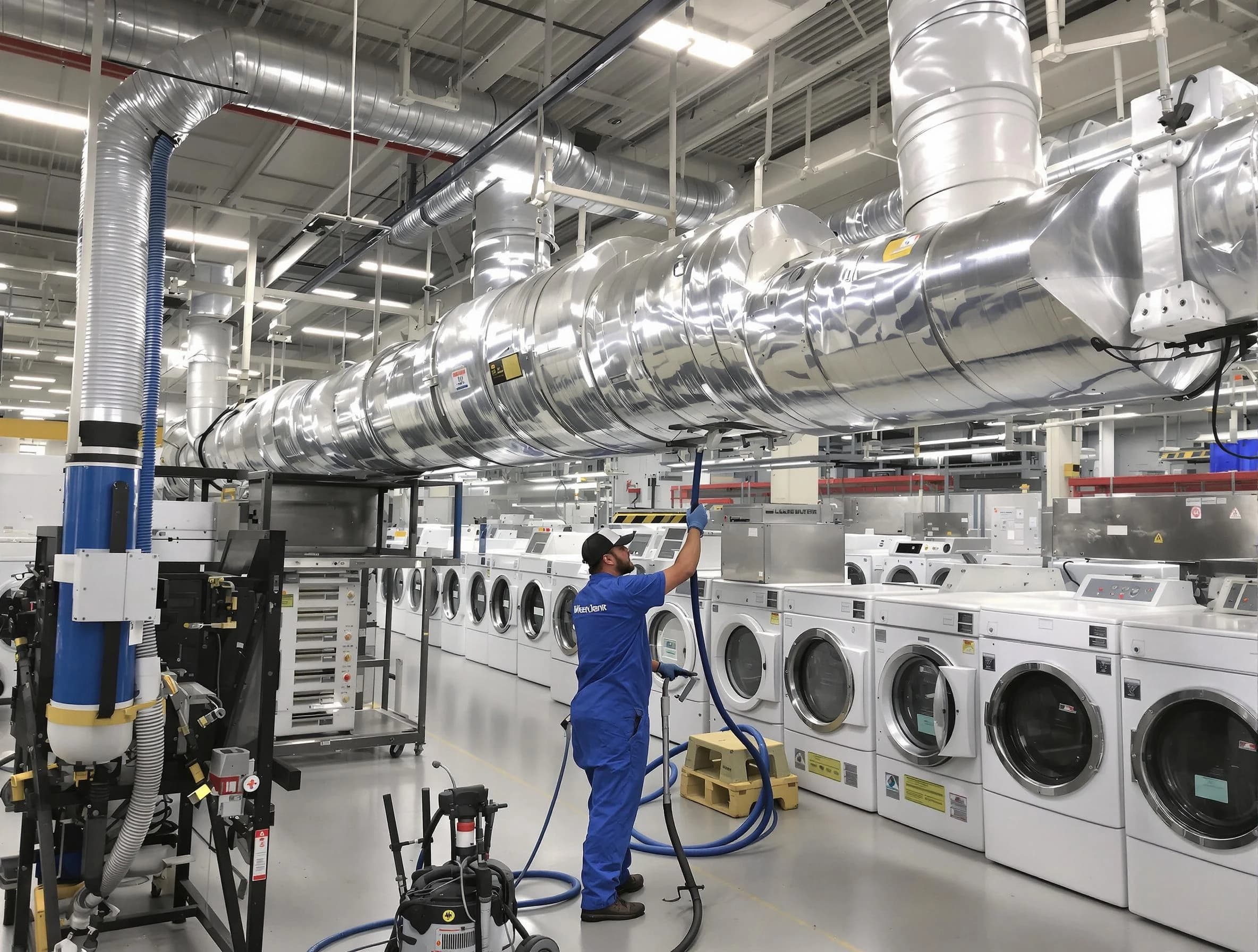 Fort Lupton Dryer Vent Cleaning team performing heavy-duty industrial dryer vent cleaning in Fort Lupton