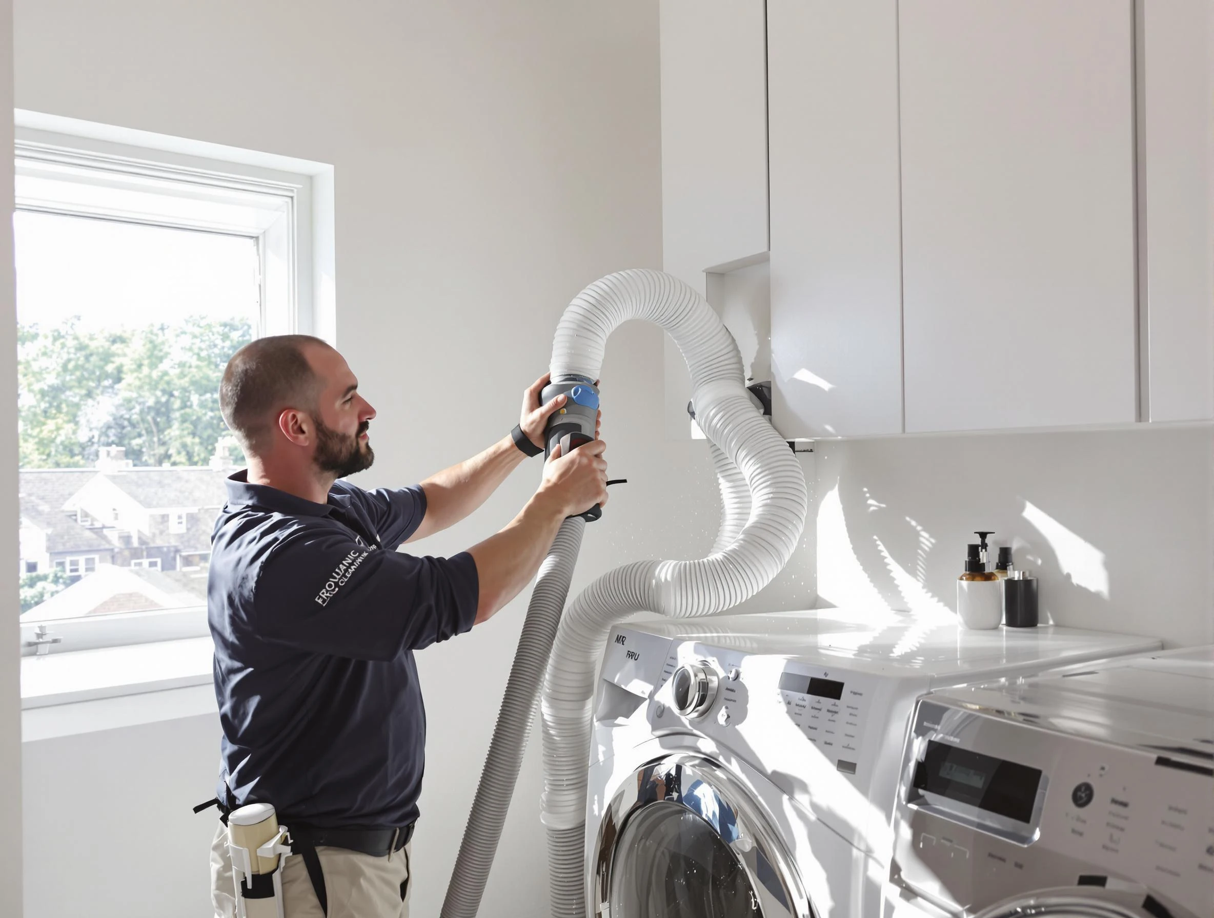 Certified Fort Lupton Dryer Vent Cleaning technician performing dryer vent cleaning in Fort Lupton